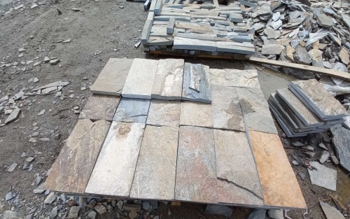 Плитка пилёная златолит Уральский для цоколя, отмостки купить в Тольятти