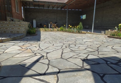 плитняк златолит серебристый